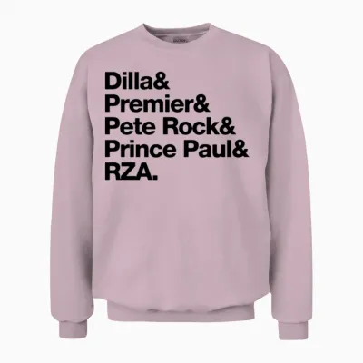 J Dilla Premier Pete Rock Prince Paul Rza Helvetic Unisex Sweatshirt - Light Pink