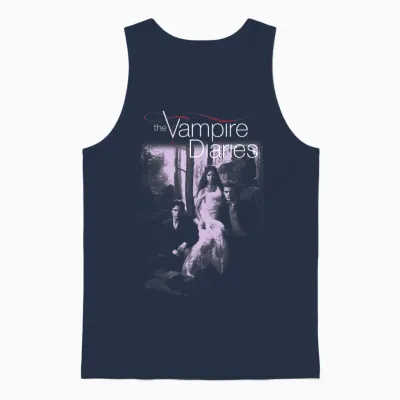 The Vampire Diaries T-Shirt, Black, S Unisex Tank Top - Navy