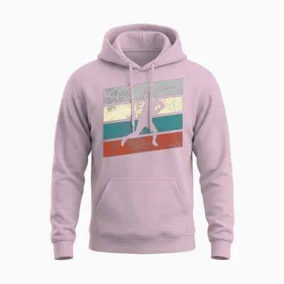 Baseball Retro Unisex Hoodie - Light Pink