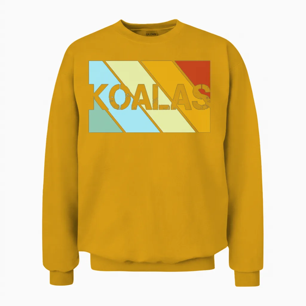 Koalas Retro Unisex Sweatshirt in Gold