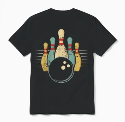 Funny Gift Funny Teen Bowling T-Shirt, Black, S Unisex T-Shirt - Black
