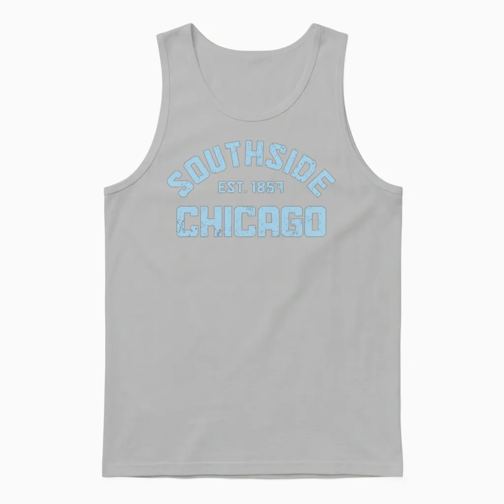 Chicago Illinois Souvenir Gift Unisex Tank Top in Ash