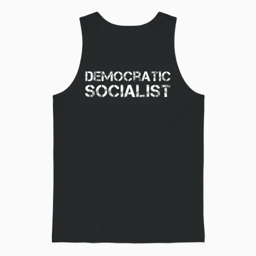 Democratic Socialist Unisex Tank Top in Black