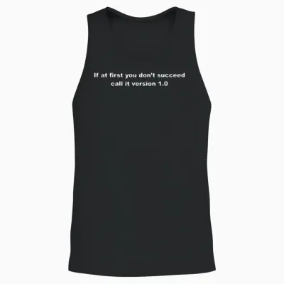 Funny Programmer Joke Unisex Tank Top - Black