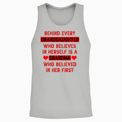 Granddaughter Quote Funny Unisex Tank Top - Ash