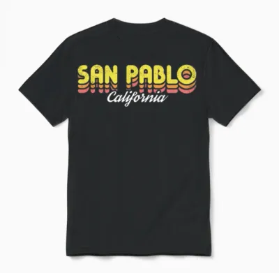 Retro San Pablo California Unisex T-Shirt - Black