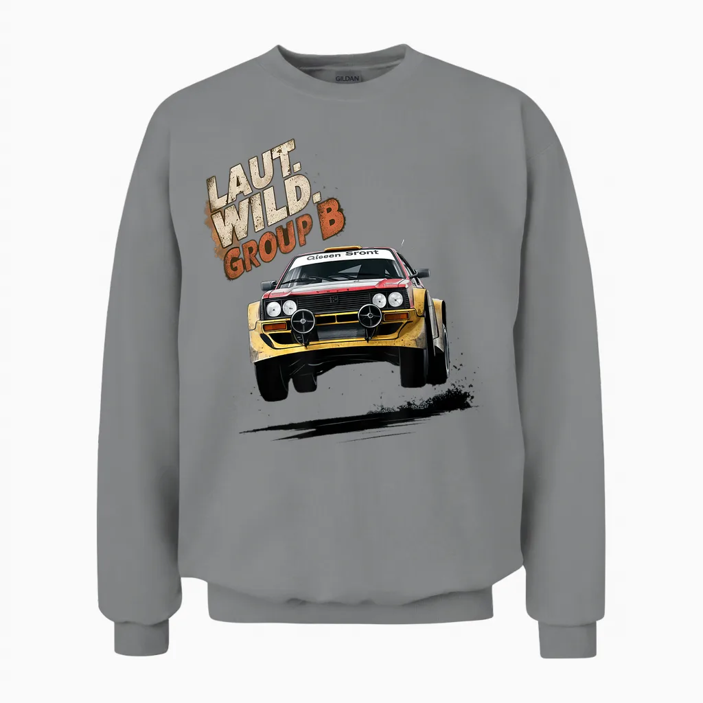 Group B Rally Fans Unisex Sweatshirt in Sport Grey