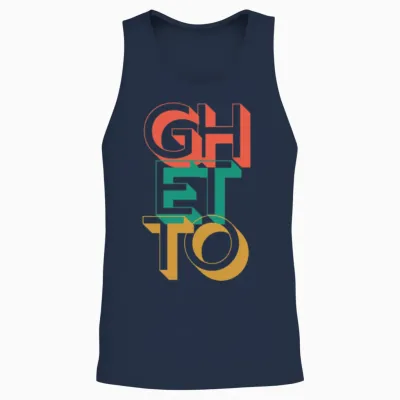Retro Ghetto Unisex Tank Top - Navy
