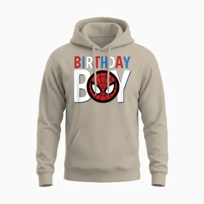 Marvel Avengers Classic Spider-Man Birthday Boy Unisex Hoodie - Sand