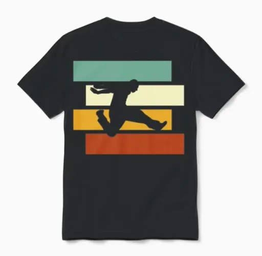 Parkour Retro Unisex T-Shirt in Black