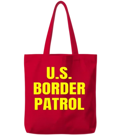 Us Border Patrol Gift Thin Green Line for Men Tote Bags - Red