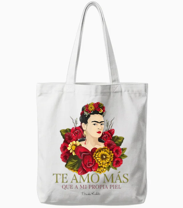 Frida Kahlo - Vielzahl Von Artikeln Tote Bags in White