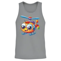 Funny Helicopter Unisex Tank Top - Sport Grey – 2