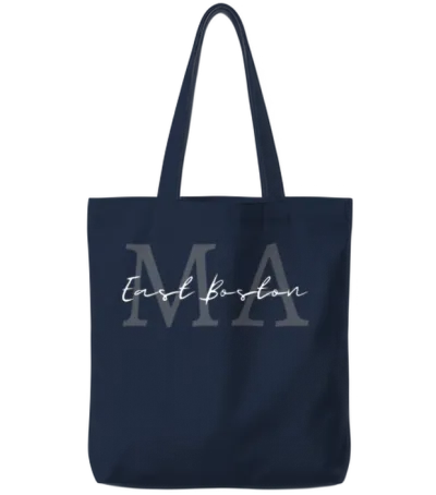 East Boston Massachusetts Ma Vacation Tote Bags - Navy