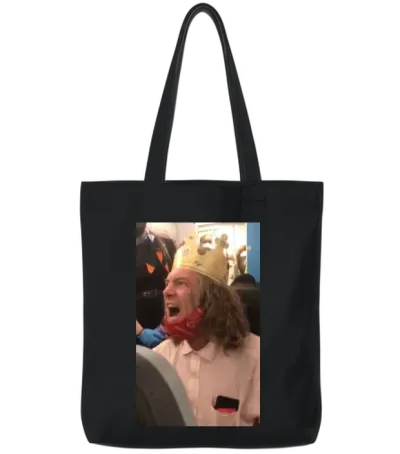 Burger King Guy Tote Bags - Black