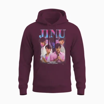 Kpop Demon Hunters Jinu Heartthrob Officially Licensed Unisex Hoodie - Maroon