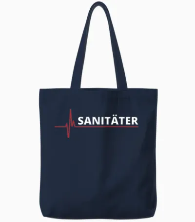 Sanitäter Ekg Herzschlag Herzlinie Cooles Sanitäter Tote Bags - Navy