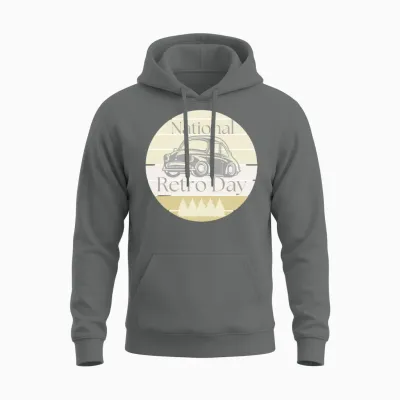 National Retro Day Unisex Hoodie - Graphite Heather