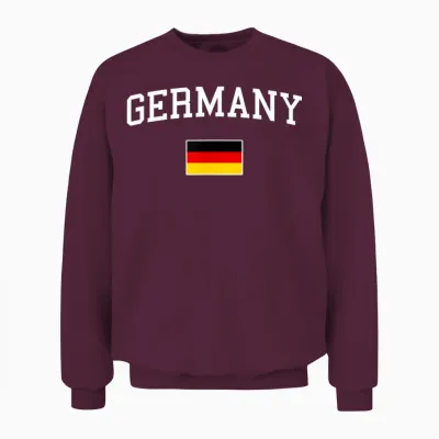 Deutschlandflagge Herren Damen Kinder Deutschland Unisex Sweatshirt - Maroon