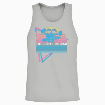 Funny Astronaut Retro Unisex Tank Top - Ash