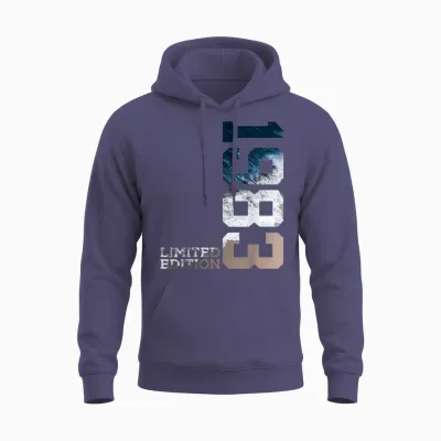 43 Jahre 43. Geburtstag Limited Edition 1983 Unisex Hoodie - Heather Sport Dark Navy
