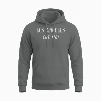 Los Angeles Est. 1781 Vintage Script Unisex Hoodie - Graphite Heather