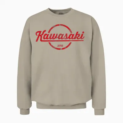Kawasaki Rotes Vintage-Design Für Herren Und Damen Unisex Sweatshirt - Sand