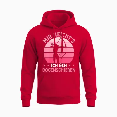 Damen Bogenschießen Schützenverein Bogensport Schützin Unisex Hoodie - Red