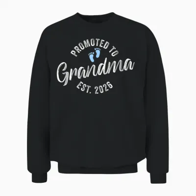 Promoted to Grandma 2026 Unisex Sweatshirt - Black