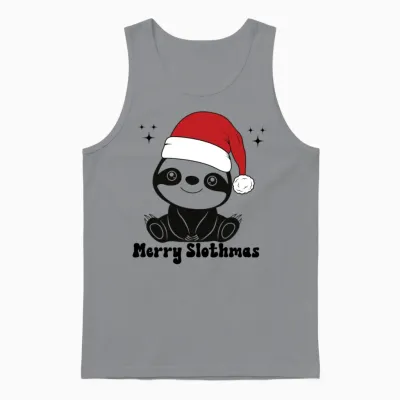 Sloth Christmas Shirt Merry Slothmas Christmas Unisex Tank Top - Sport Grey