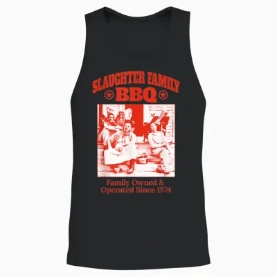 The Texas Chainsaw Massacre Front Back Slaughter Family Bbq Unisex Tank Top - Black