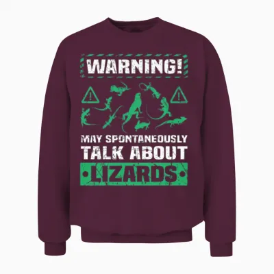 Funny Reptile Lizard Unisex Sweatshirt - Maroon
