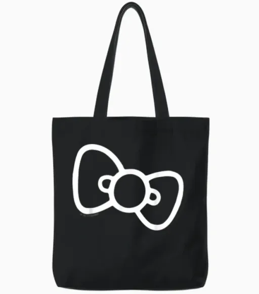 Hello Kitty Retro Bow Tote Bags - Black