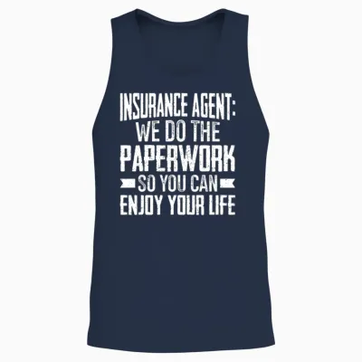 Funny Broker Unisex Tank Top - Navy