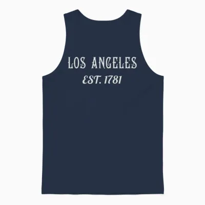 Los Angeles Est. 1781 Vintage Script Unisex Tank Top - Navy