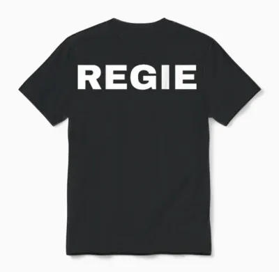 Regie (back) T-Shirt, Black Unisex T-Shirt - Black