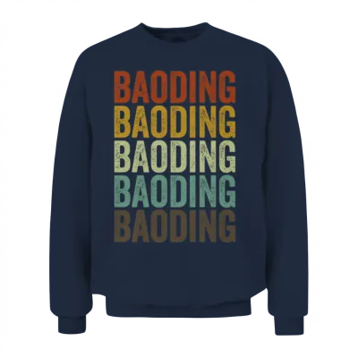 Baoding China Retro Vintage Unisex Sweatshirt - Navy