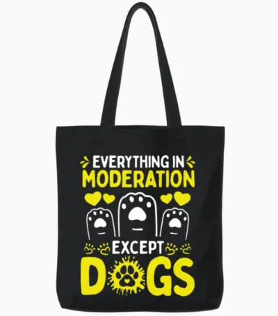 Dog Rescue Shelter Dogs Adopt Dogs Funny Dog Tote Bags - Black