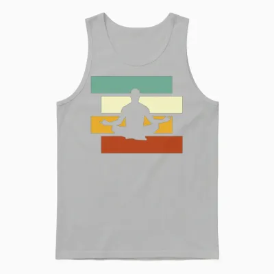 Meditation Retro Unisex Tank Top - Ash