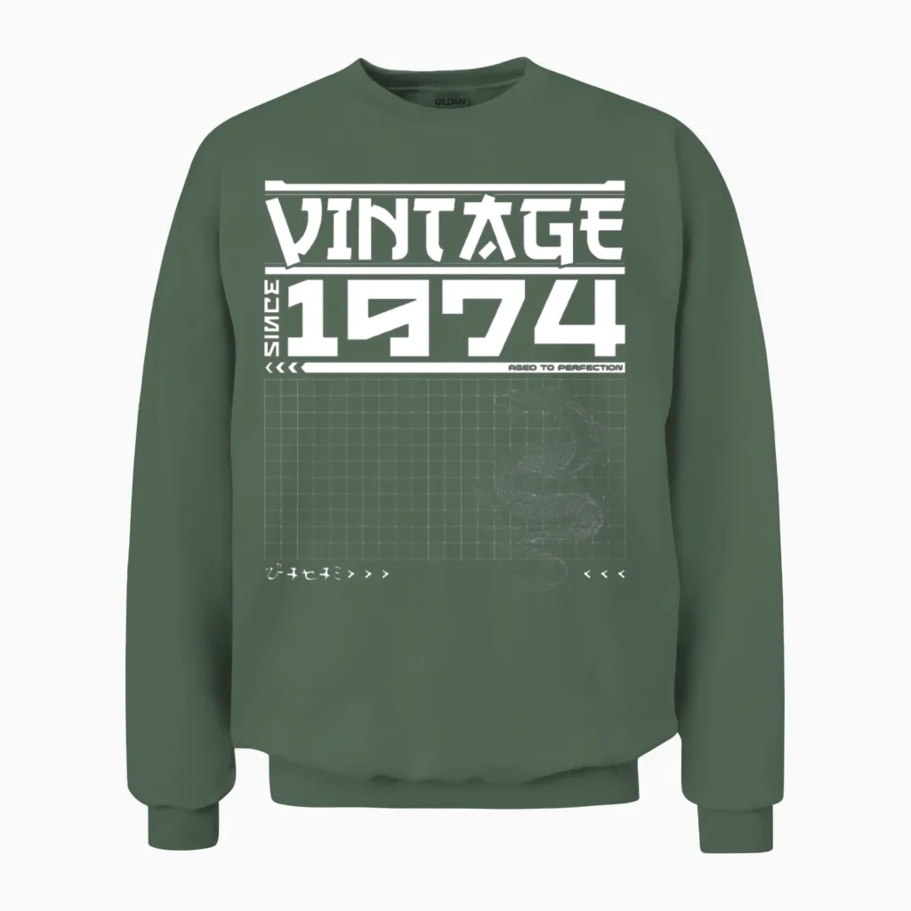 Samurai Spirit 1974 - 51st Dragon Legacy Unisex Sweatshirt in Military Green