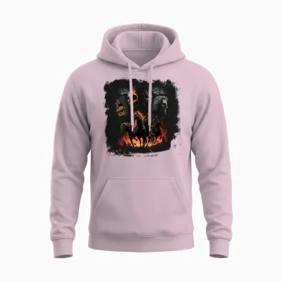 Horsemen of the Apocalypse Skulls Unisex Hoodie - Light Pink