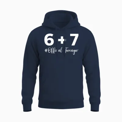 Funny 13th Birthday Official Teenager 6+7 Year Old Boys Unisex Hoodie - Navy