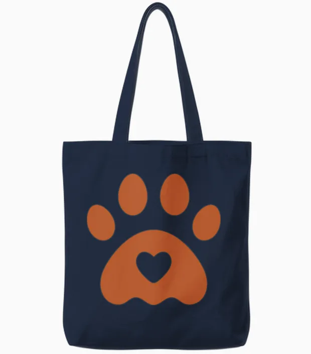 Dog Play - Lovers Tote Bags in Navy