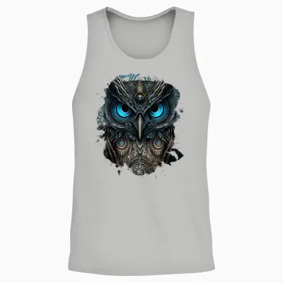 Pm-Artistic Die Dunkle Eule Der Fantasie T-Shirt Schwarz Unisex-Erwachsene Klein Eu S Unisex Tank Top - Ash
