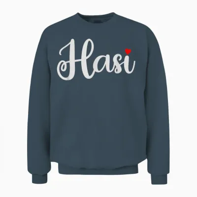 Hasen Hasi Jumper Hasi Mama Rabbit with Heart Hasi T-Shirt, Black Unisex Sweatshirt - Dark Heather