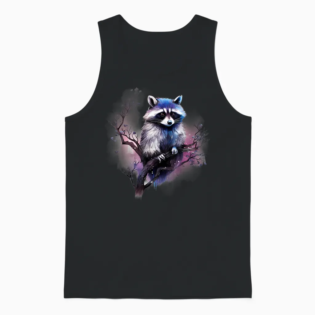 WaschbÀr Natur Splash Tierliebhaber Kunstwerk Waldmotiv Unisex Tank Top in Black