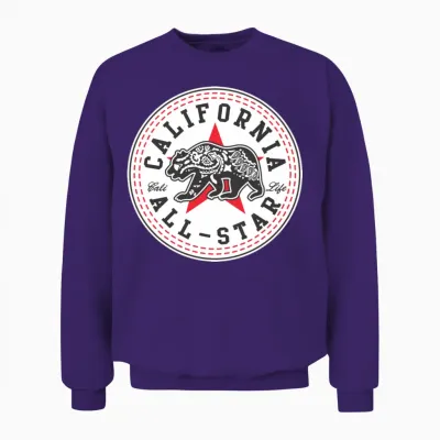 California Converse Black and Red Unisex Sweatshirt - Purple