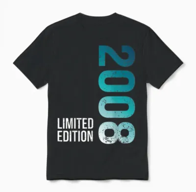 2008 Birthday Man 18th Decoration Funny 18 18th Birthday Unisex T-Shirt - Black