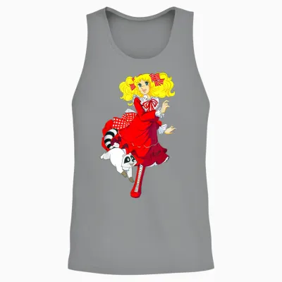 Candy Candy Red Cartoon Japanese Manga Retro 80s Unisex Tank Top - Sport Grey