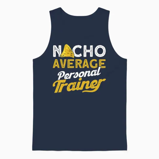 Workout Motivation Quote Gym Personal Trainer Unisex Tank Top in Navy
